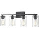Verlana 4 Light 27.63 inch Matte Black Vanity Light Wall Light